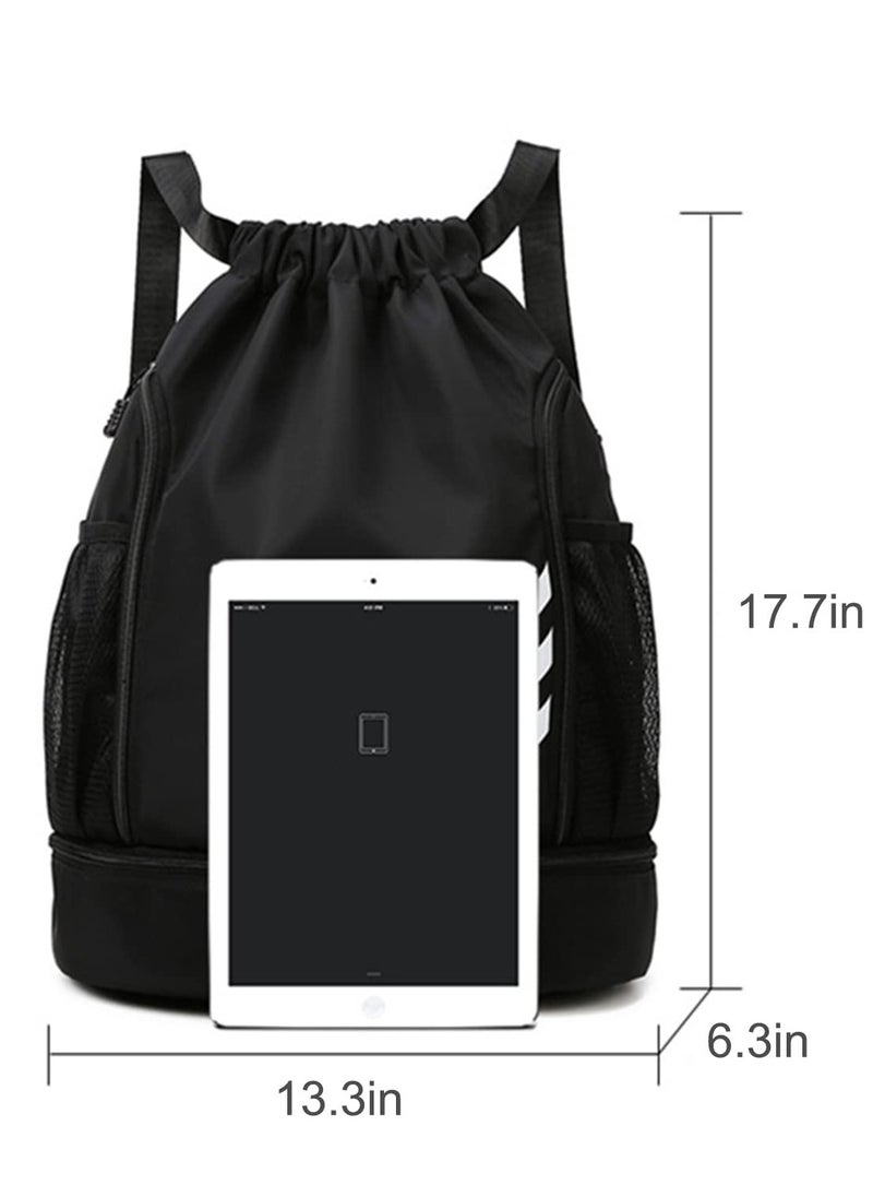 Sports Backpacks Large Capacity, Gym,Drawstring Lightweight and Waterproof, Making Your Trip More Convenient (Yellow)