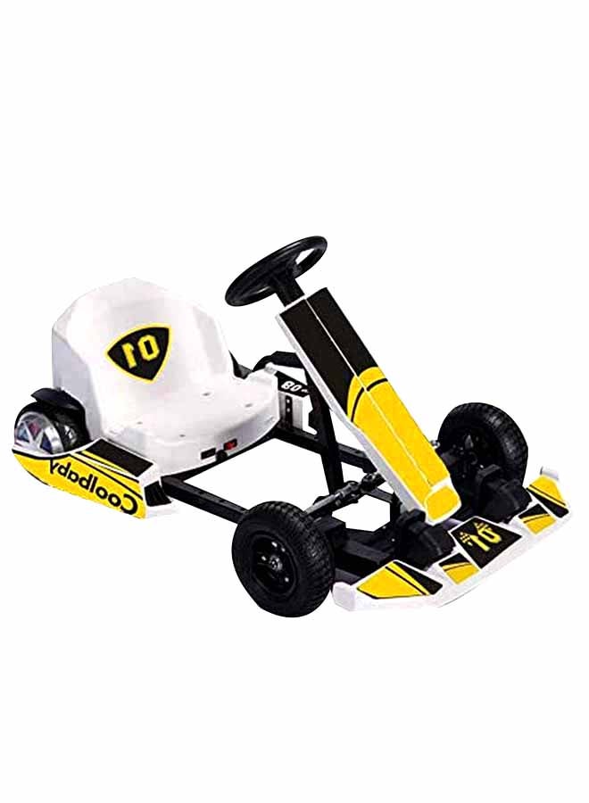 3-Wheeler Electric Racing Car Yellow 105x80x34cm