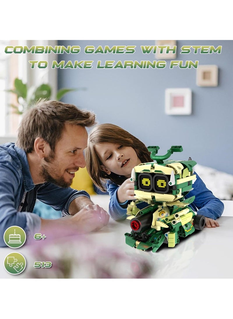 STEM Building Block Toys for Kids Aged 6-14, Remote Control and APP Control 3 in 1 Kids STEM Robot Building Block Set, Birthday Gift for Boys and Girls (Alligator Robot)