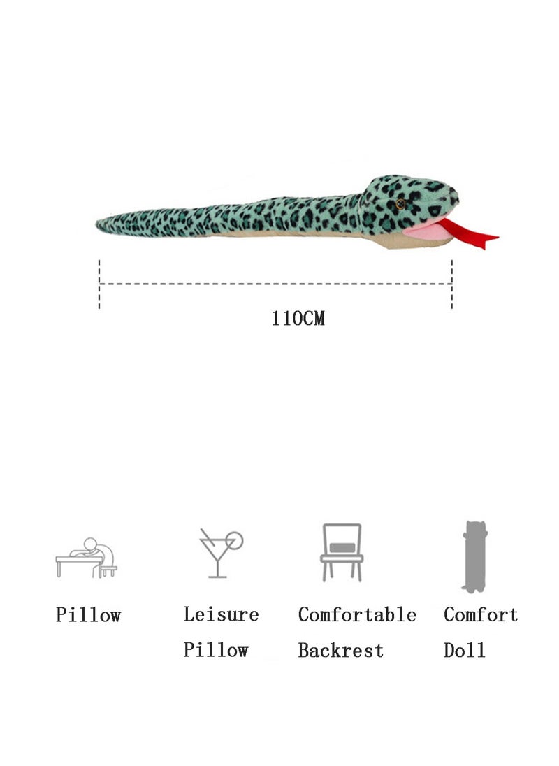 110 CM Simulation Snake Plush Toy Soft Stuffed Cute Doll For Girls And Boys All Ages Gift（Style A）