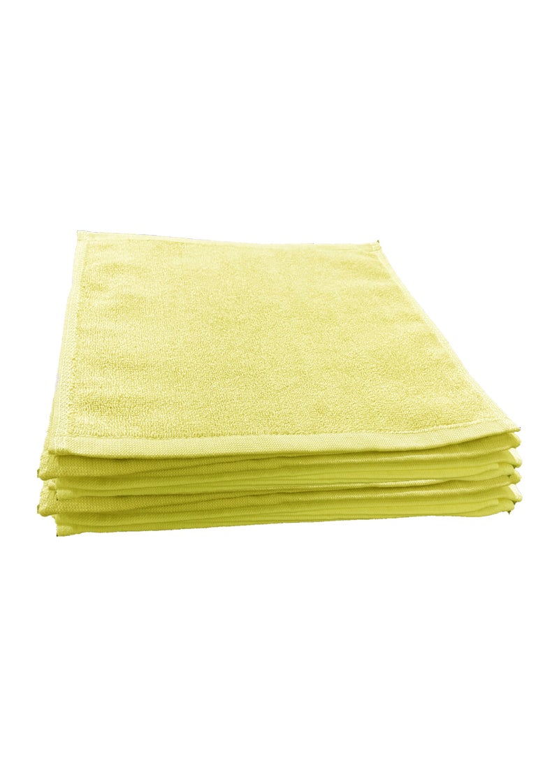 6-Pieces Towel Set - 100% Cotton 600 GSM, 1xBath Towel(70x140cm), 1xHand Towel(45x75cm), 4xFace Towel(30x30cm), Highly Absorbent Super Durable, Color-Cream