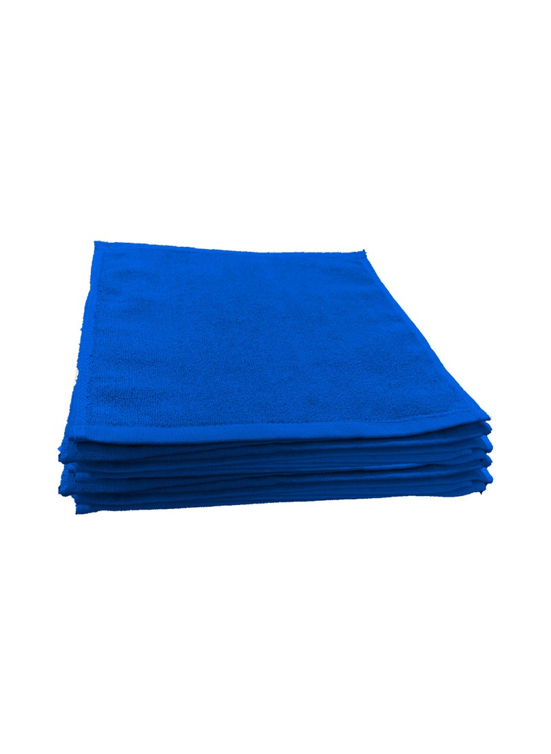 8-Pieces Towel Set - 100% Cotton 600 GSM, 2xBath Towel(70x140cm), 2xHand Towel(45x75cm), 4xFace Towel(30x30cm), Highly Absorbent Super Durable, Color-Blue