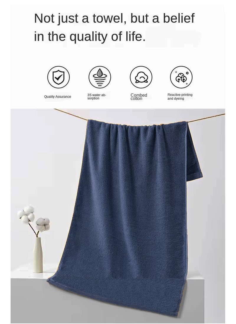 Pack Of 4 - Hand Towel - 100% Cotton 600 GSM Medium Size (45x75cm) Highly Absorbent And Super Durable, Color Dark Blue