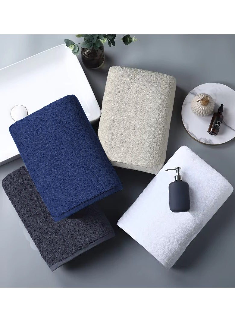 Pack Of 4 - Hand Towel - 100% Cotton 600 GSM Medium Size (45x75cm) Highly Absorbent And Super Durable, Color Dark Blue