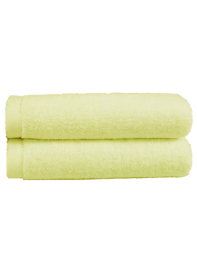 Pack Of 2 - Hand Towel - 100% Cotton 600 GSM Medium Size (45x75cm) Highly Absorbent And Super Durable, Color Cream