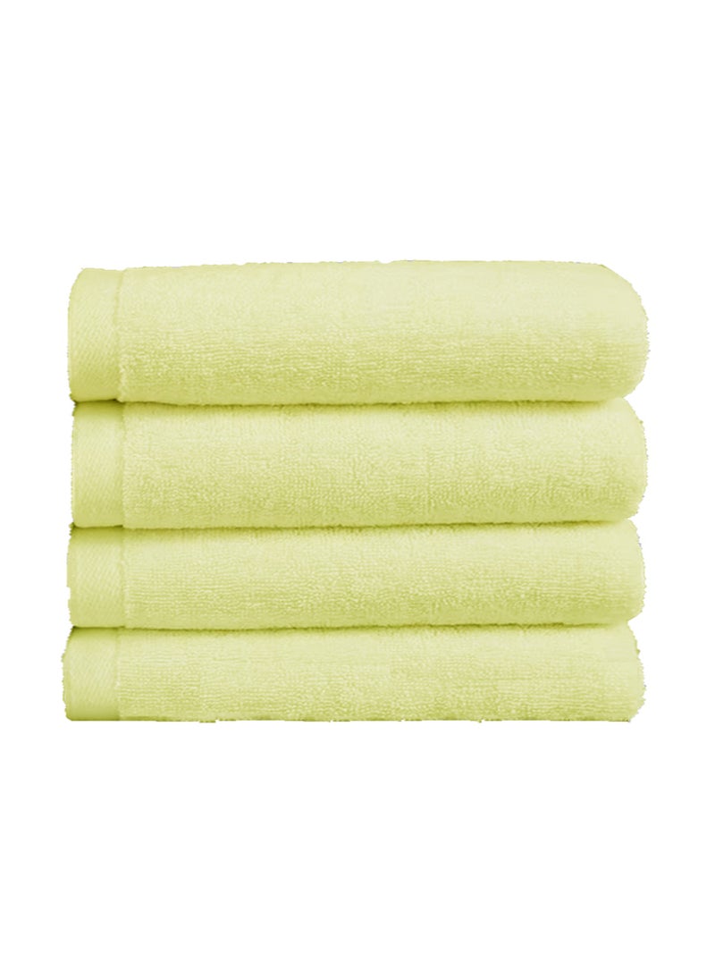 Pack Of 4 - Hand Towel - 100% Cotton 600 GSM Medium Size (45x75cm) Highly Absorbent And Super Durable, Color Cream