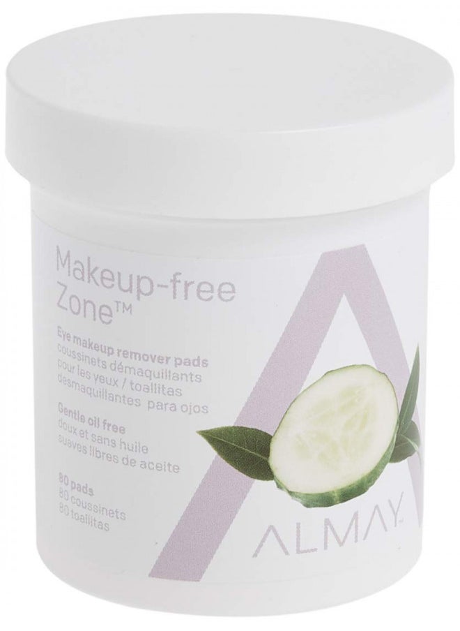 Almay Oil Free Gentle Eye Makeup Remover Pads, Hypoallergenic - 80 Pads