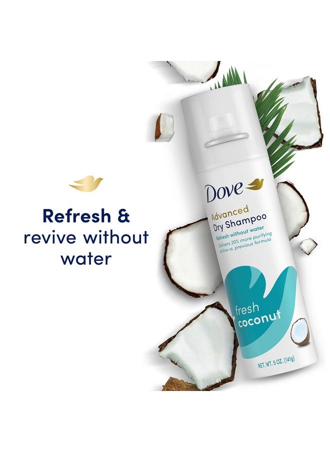 Advanced Dry Shampoo Fresh Coconut Refresh Without Water Dry Shampoo Spray Absorbs Excess Oil Without Visible Residue 5 Oz