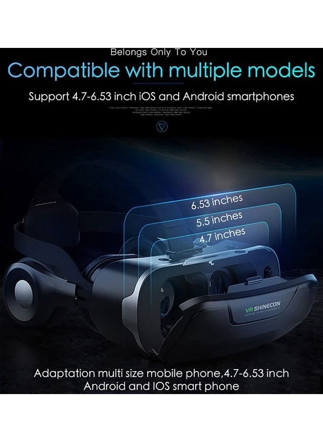 VR Virtual Reality 3D Glasses For IOS Android Smartphone Black