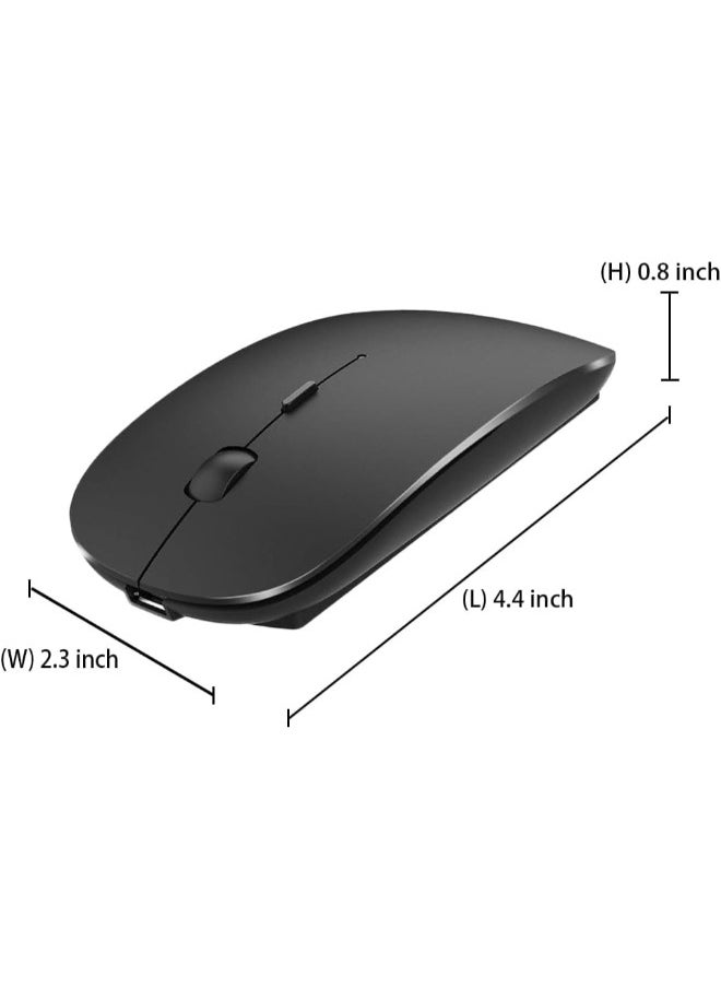 Rechargeable Bluetooth Mouse for MacBook pro/MacBook air/Laptop/iMac/ipad, Wireless Mouse for MacBook pro MacBook Air/iMac/Laptop/Notebook/pc(Bluetooth Mouse/Black)