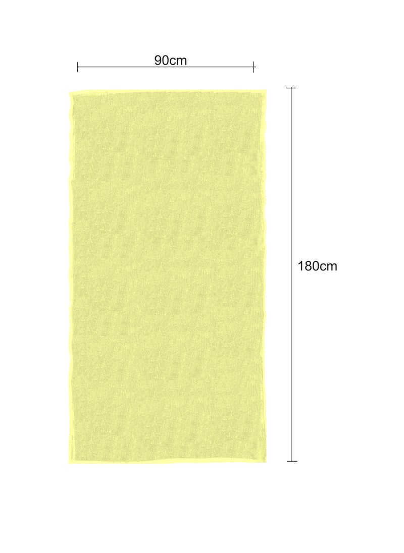 Beach Towel - 100% Cotton 600 GSM Over Sized (90x180cm), Highly Absorbent Bath Sheet For Pool, Beach, Fitness, Sports, Yoga, Color-Cream