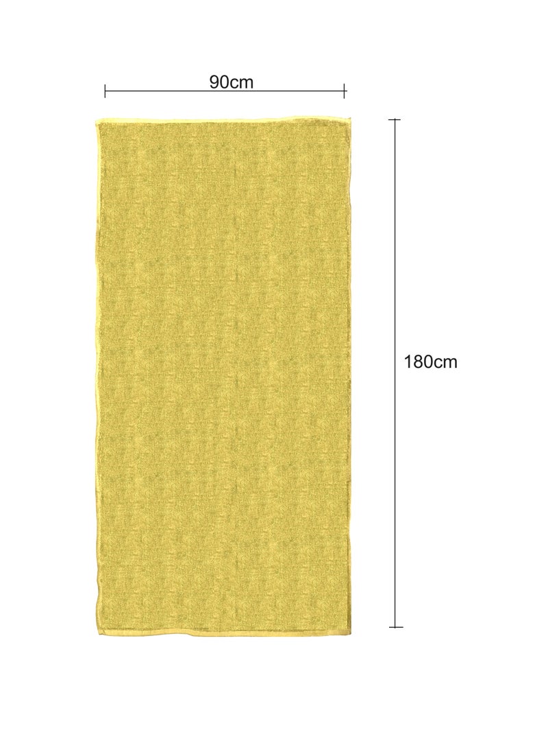 Pack Of 2 - Beach Towel - 100% Cotton 600 GSM Over Sized (90x180cm), Highly Absorbent Bath Sheet For Pool, Beach, Fitness, Sports, Yoga, Color-Beige