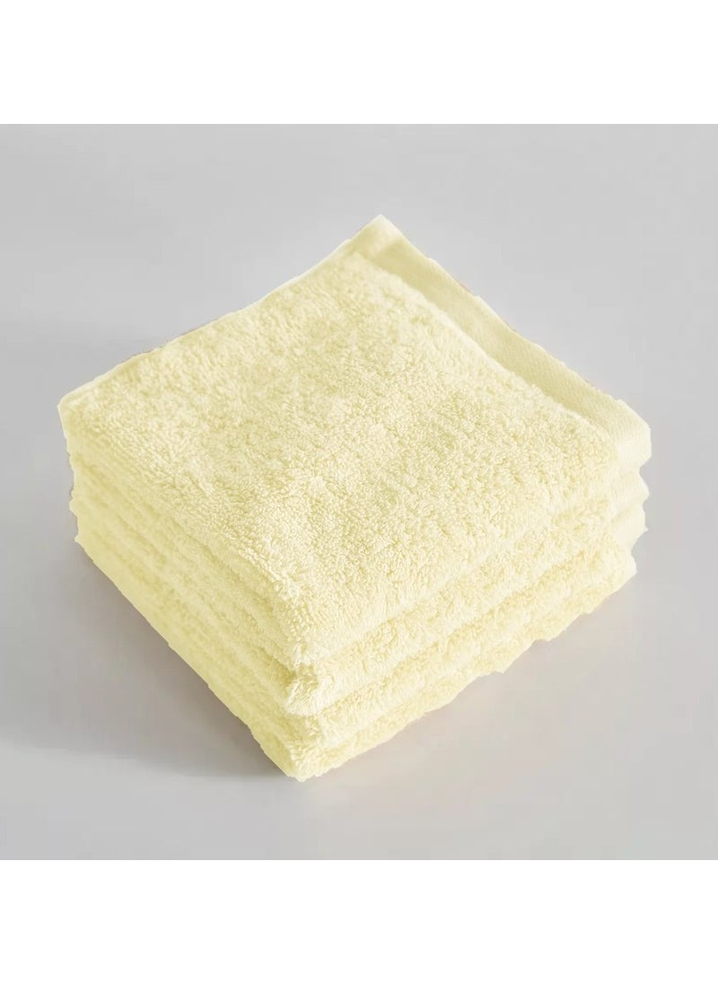 Pack Of 10 - Face Towel - 100% Cotton Small Size (30x30cm) Highly Absorbent And Super Durable, Color Cream