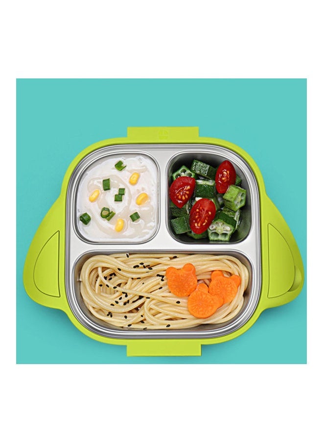 Lunch Box 3 Compartment Japanese Lunch Box Green 21.30x6.80x8.20cm