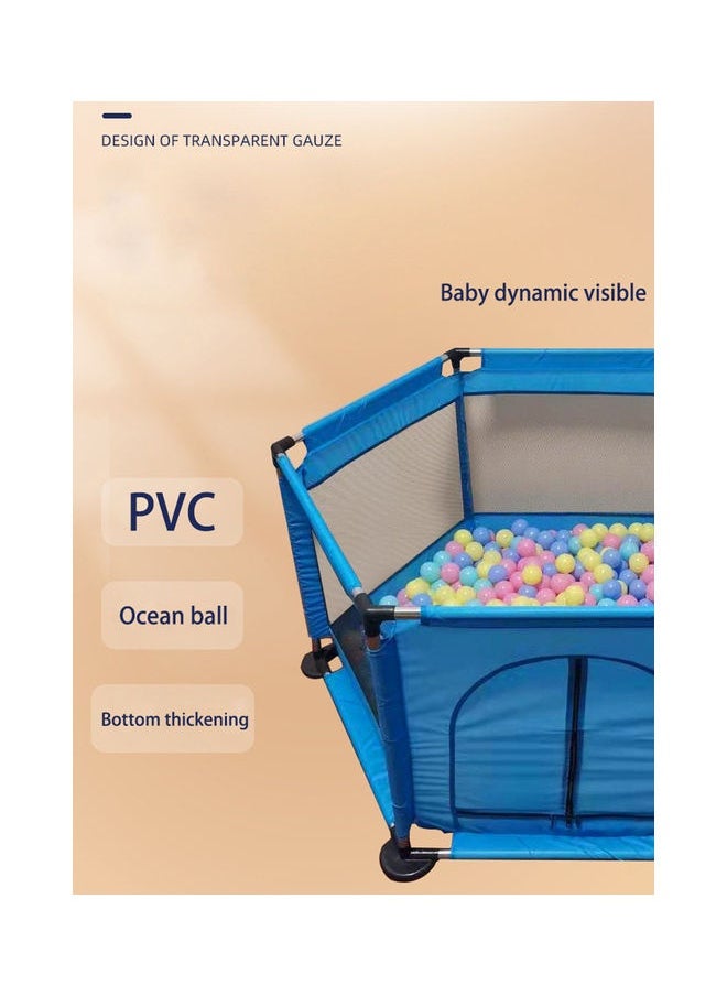 Baby Safety Fence Playpen With 30 Ocean Ball Basketball Hoops