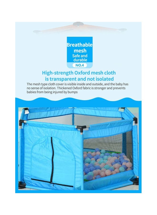 Baby Safety Fence Playpen With 30 Ocean Ball Basketball Hoops