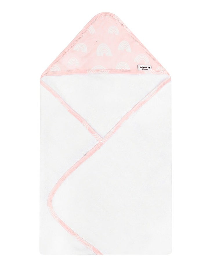 Motherschoice 2 in a Pack Bamboo Hooded Towel ( 75 cm x 75 cm) Age- Newborn to 4 Years Pink/Rose