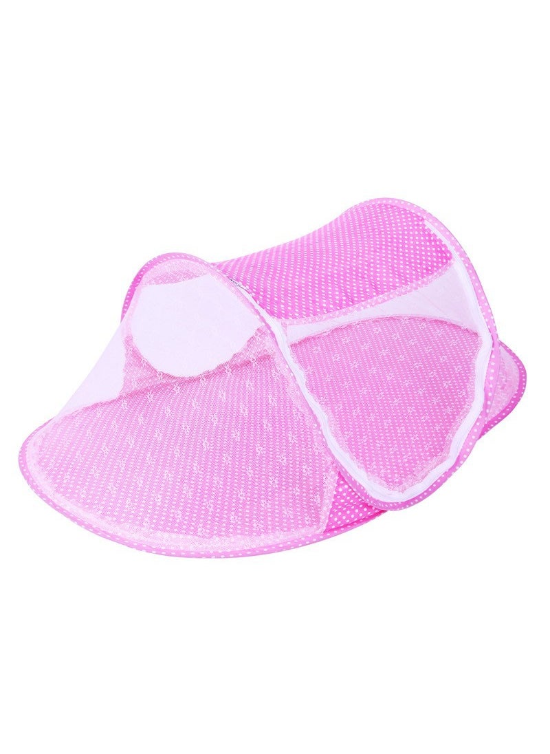 Kids Cartoon Boat-Shaped Mosquito NetDot Pink Dot Pink