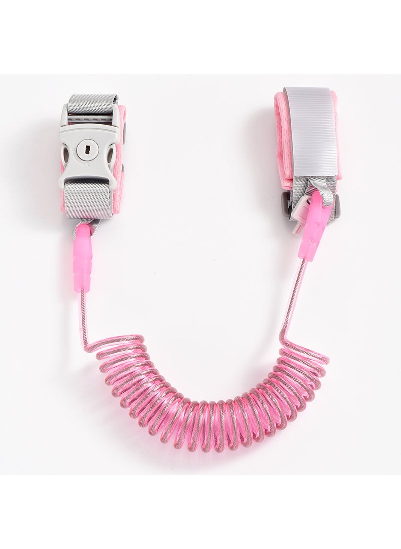 2 meters with lock key infant anti-lost traction rope with children anti-lost bracelet children Baby Safety Belt1.5 meters with lock spring rope pink 1.5 meters with lock spring rope pink