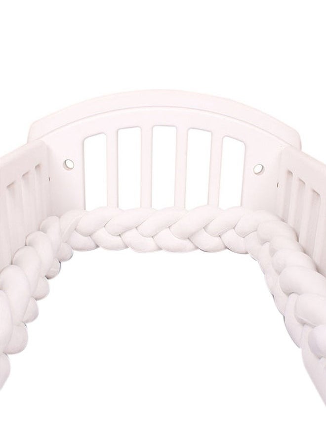 Twist Weaving 4 Strands Of Woven Strips Knotted Baby Anti-Collision Bed Surround, Ultra Thick Anti-Collision Woven Strip for Bed, Bassinet, Pram