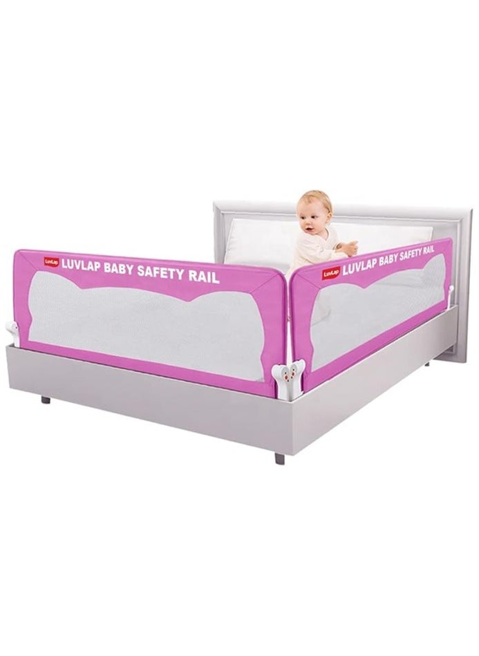 Luvlap Baby Safety Bed Rail , L150Xw35Xh42 Cm , Pink