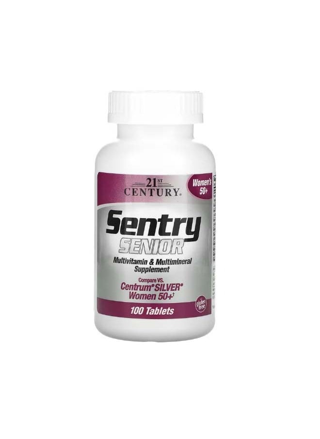 Sentry Senior Multivitamin Multimineral Supplement Women 50 100 Tablets