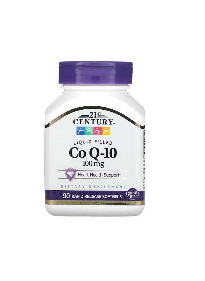 Liquid Filled CoQ-10 100 mg 90 Rapid Release Softgels