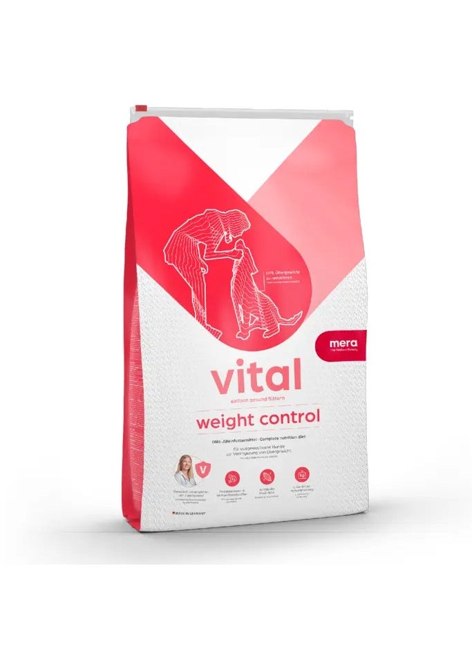 MeraVital Weight Control Dry Food for Dogs - Low Fat, High Protein Diet with L-Carnitine | Supports Weight Loss & Joint Health | 3 Kg