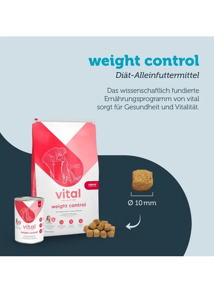 MeraVital Weight Control Dry Food for Dogs - Low Fat, High Protein Diet with L-Carnitine | Supports Weight Loss & Joint Health | 3 Kg