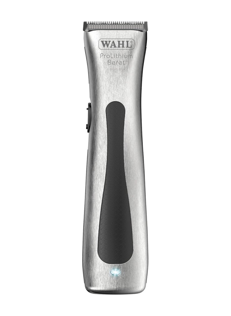 Wahl Beret Main/Cordless Hair Clipper with Precision Blade Set for Liners and Edging, Silver/Black