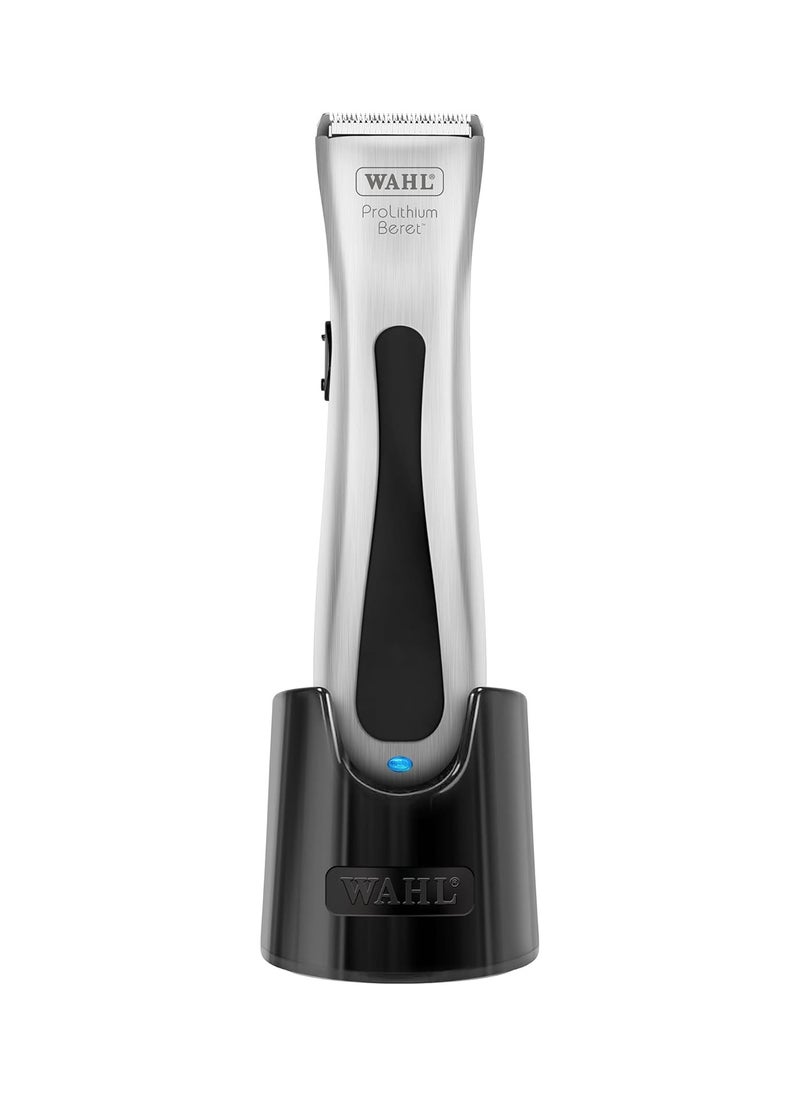 Wahl Beret Main/Cordless Hair Clipper with Precision Blade Set for Liners and Edging, Silver/Black