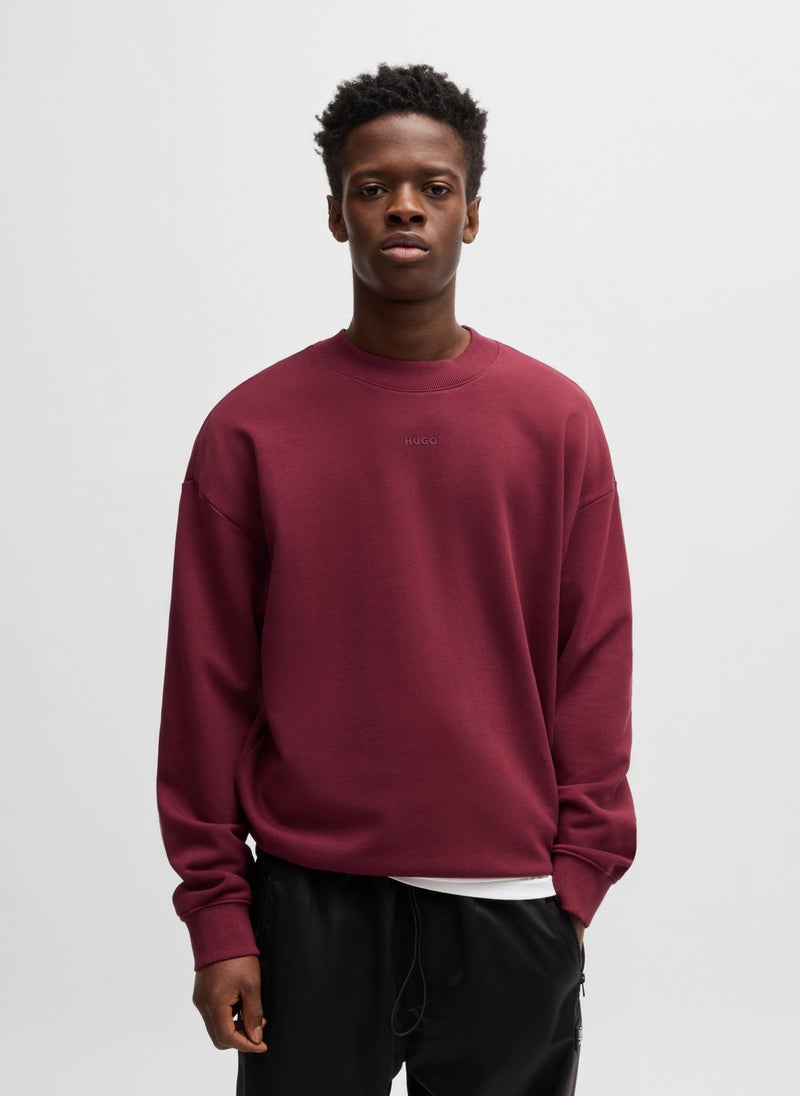 Cotton-terry sweatshirt with logo print