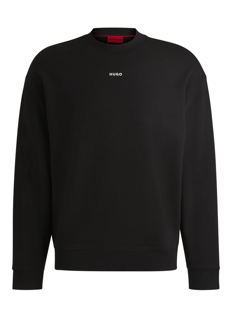 Cotton-terry sweatshirt with logo print