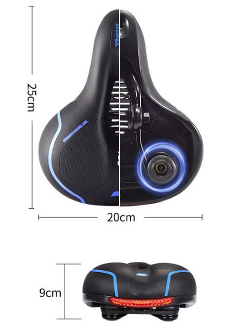 Blue Stripe Shock-Absorbing Ball Mountain Bike Saddle Seat Cushion, Super Soft Seat, Thickened Shock Absorption