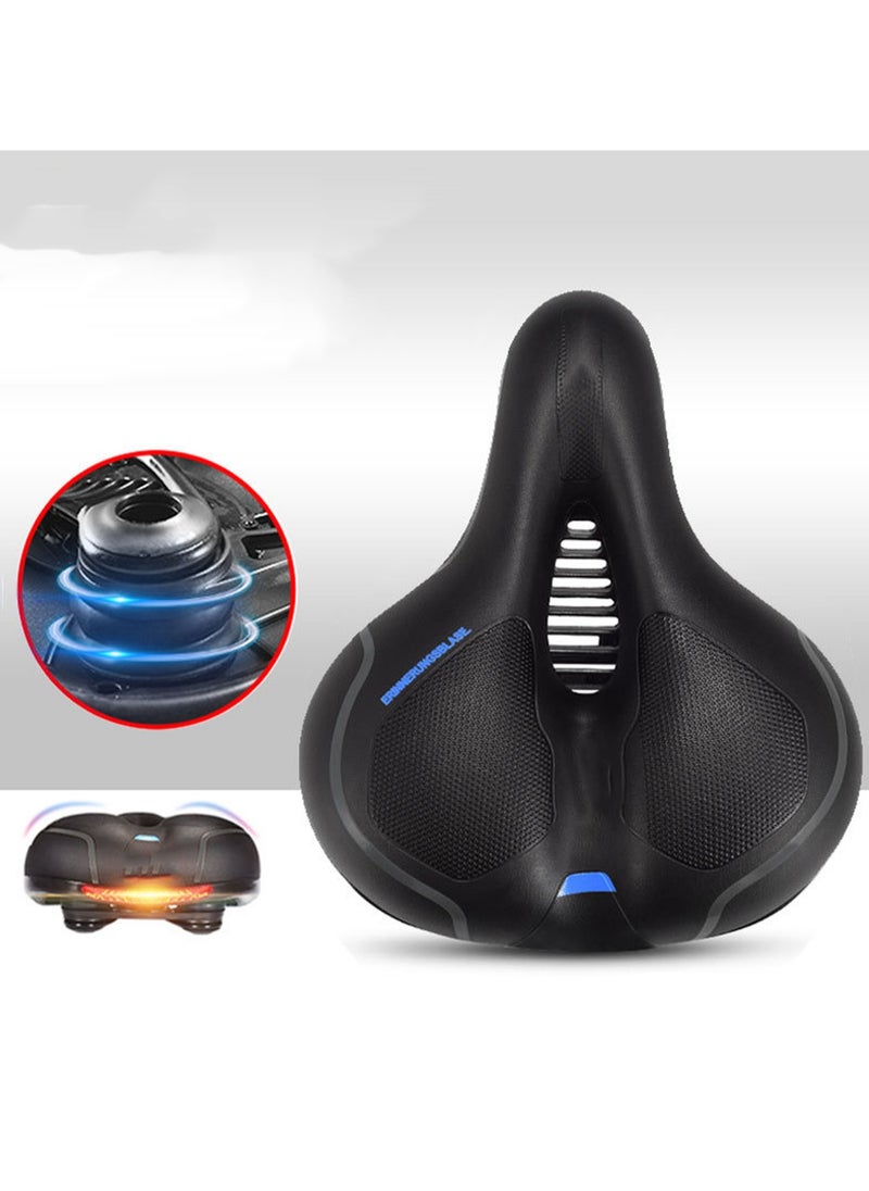 Black Striped Shock-Absorbing Ball Mountain Bike Saddle Seat Cushion, Super Soft Seat, Thickened Shock Absorption