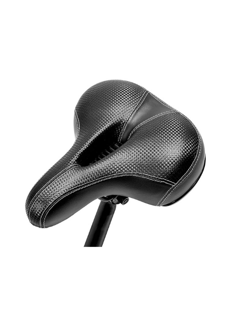 Black Bright Pattern Spring Shock-Absorbing Mountain Bike Saddle Cushion, Super Soft Seat Thickened Shock Absorption