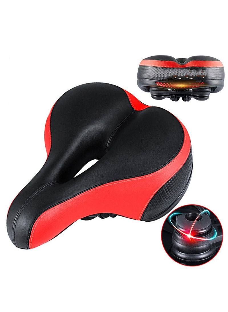 Red Shock-Absorbing Ball Mountain Bike Saddle Cushion, Super Soft Seat, Thickened Shock Absorption