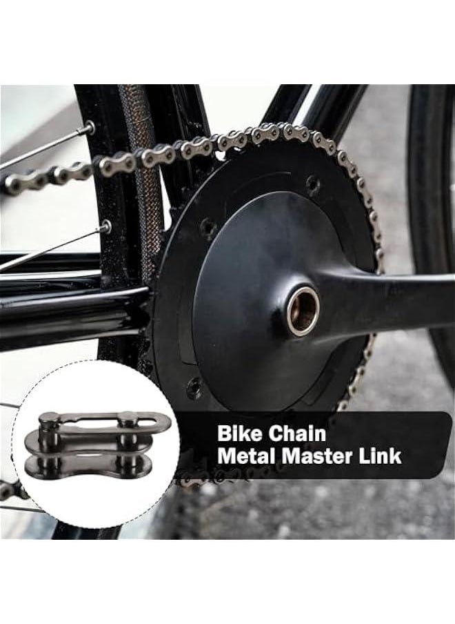 30 Set Bike Chain Master Link, Single Speed Bicycle Missing Link Bike Chain Link Connectors Repair Parts for Mountain Bike BMX Bike Motorcycles (Brown)