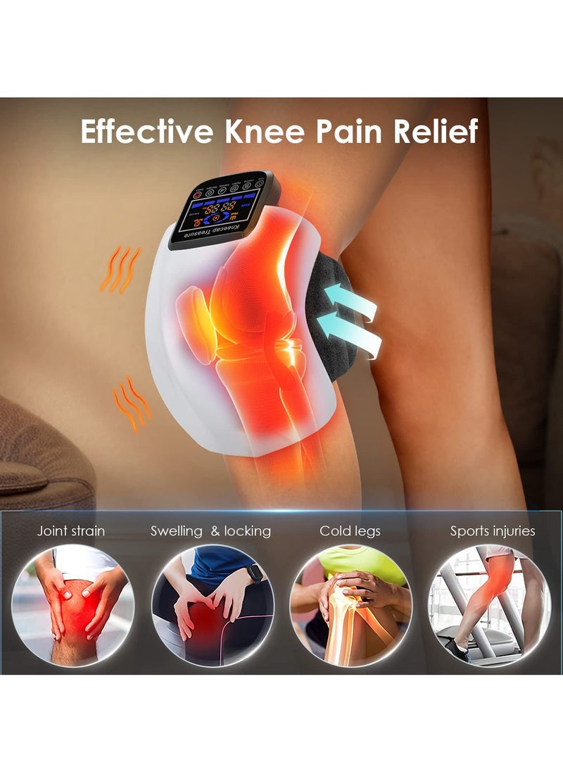 Electric Knee Massager with Infrared Heat & Vibration – Physiotherapy for Osteoarthritis & Rheumatoid Arthritis, Effective Joint Pain Relief