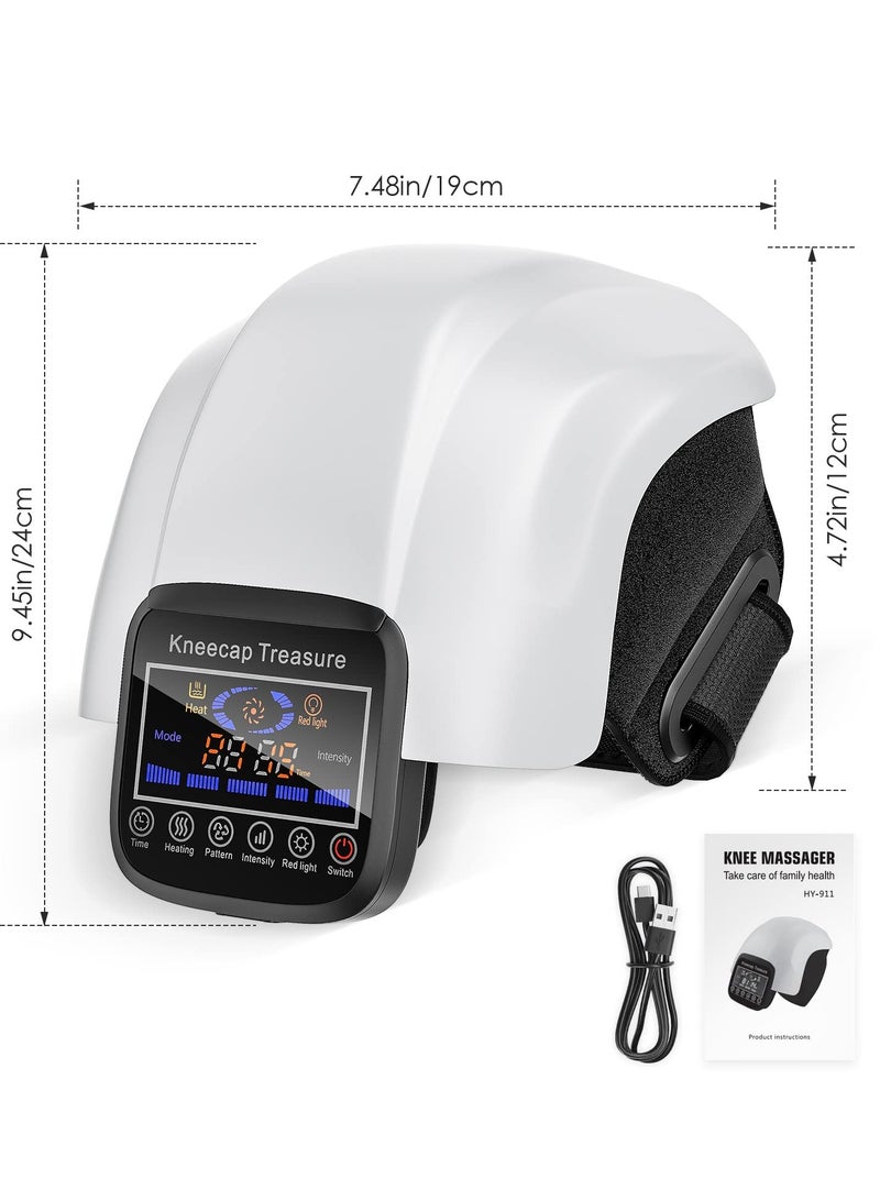 Electric Knee Massager with Infrared Heat & Vibration – Physiotherapy for Osteoarthritis & Rheumatoid Arthritis, Effective Joint Pain Relief