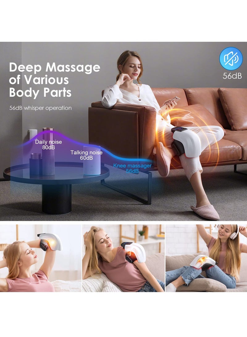 Electric Knee Massager with Infrared Heat & Vibration – Physiotherapy for Osteoarthritis & Rheumatoid Arthritis, Effective Joint Pain Relief