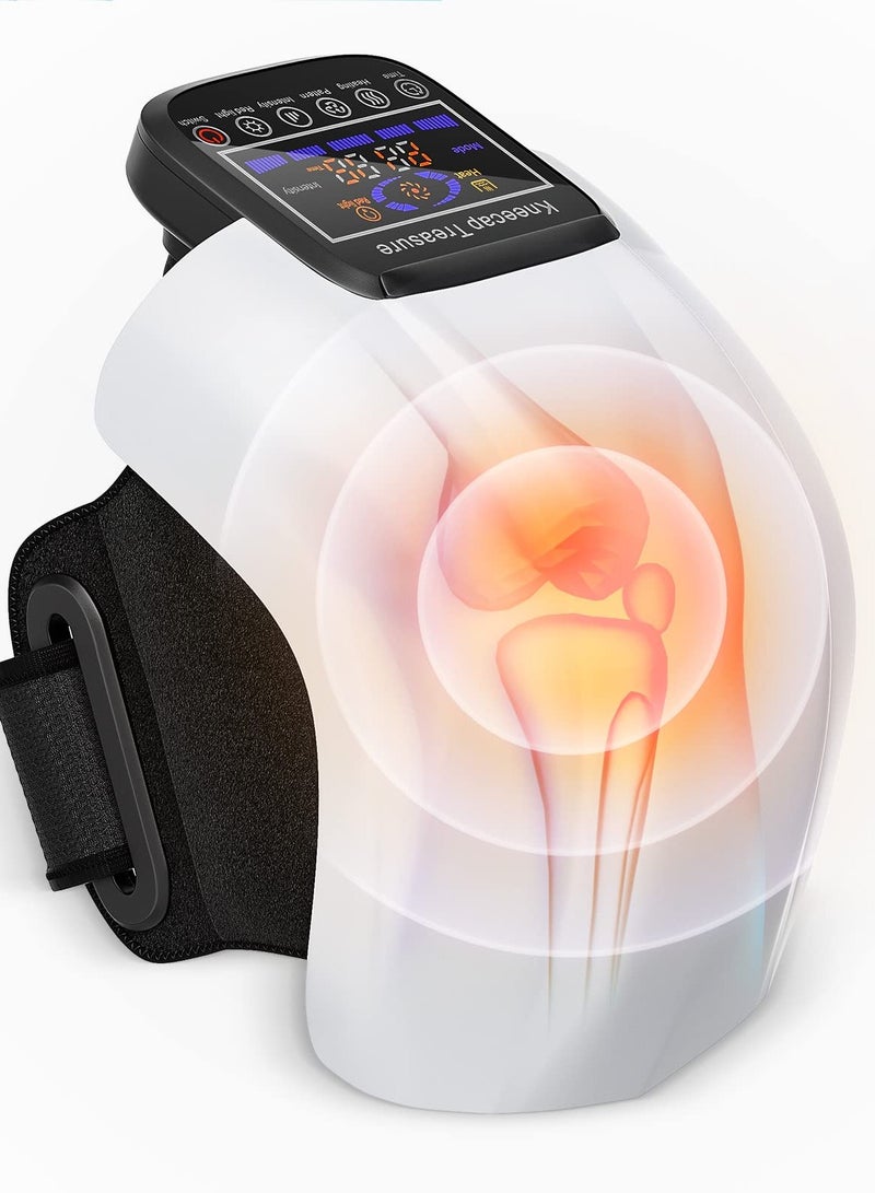 Electric Knee Massager with Infrared Heat & Vibration – Physiotherapy for Osteoarthritis & Rheumatoid Arthritis, Effective Joint Pain Relief