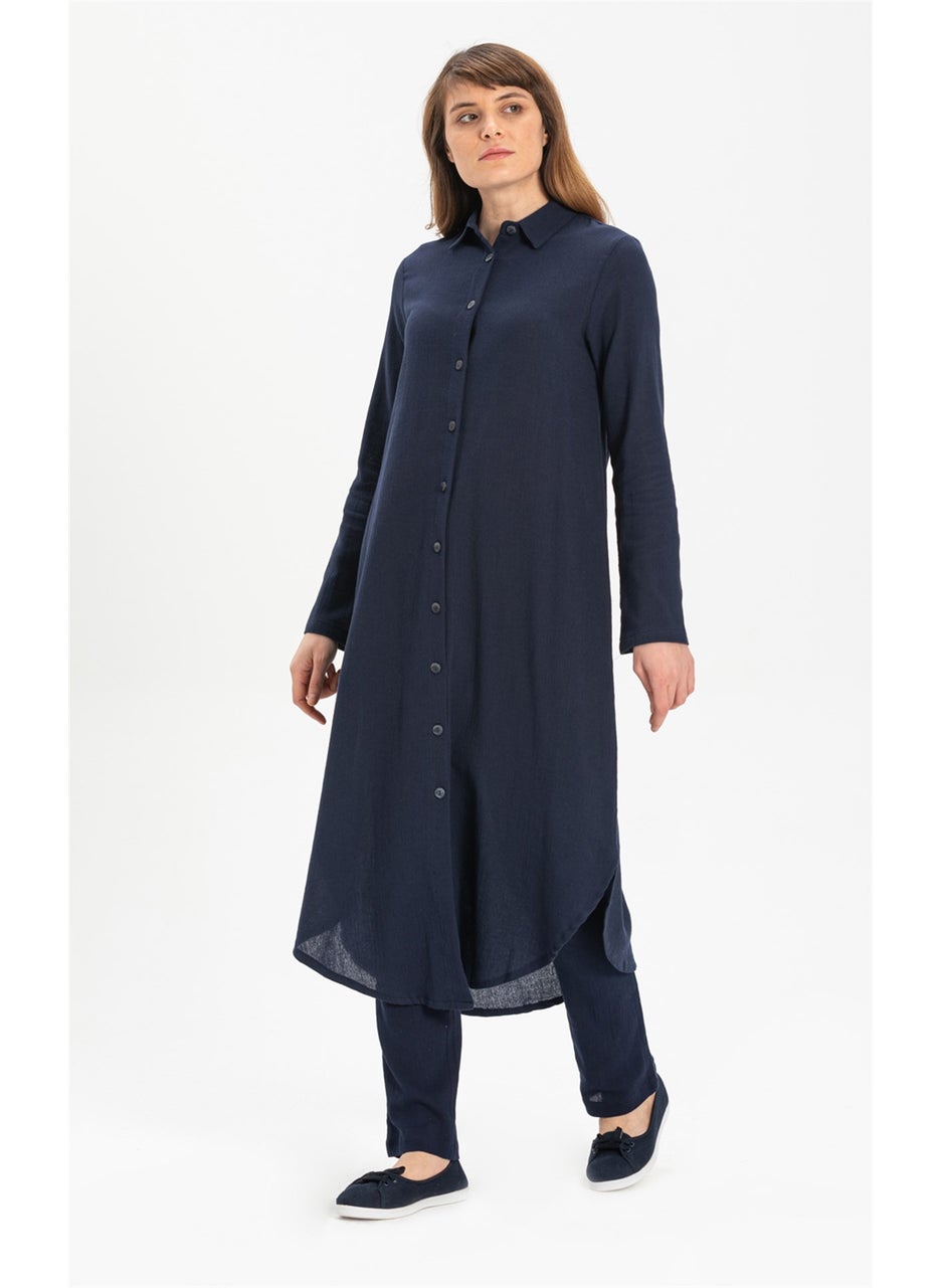 Edanur Şile Cloth Tunic Navy Blue Lcvt