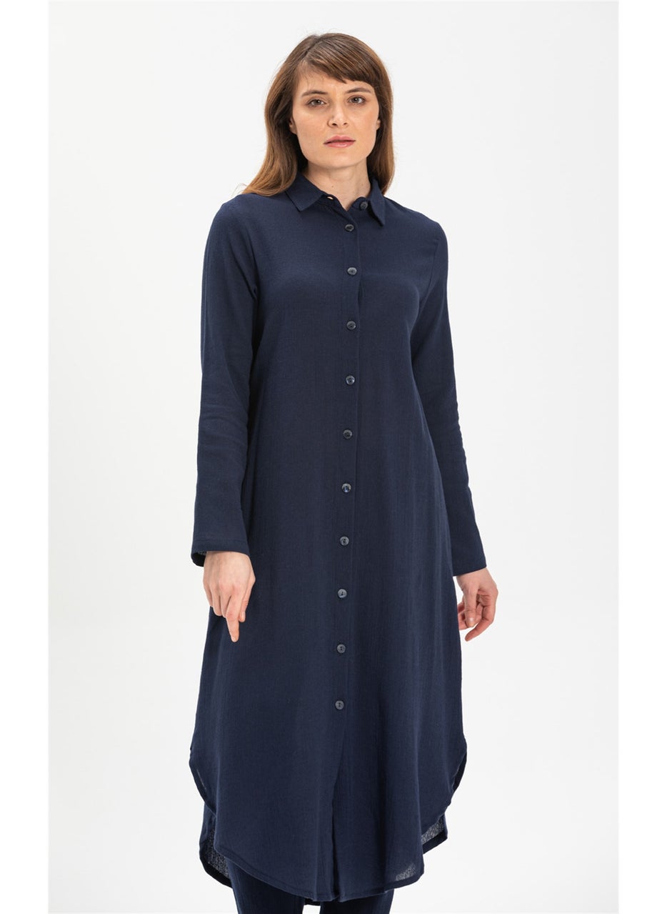 Edanur Şile Cloth Tunic Navy Blue Lcvt