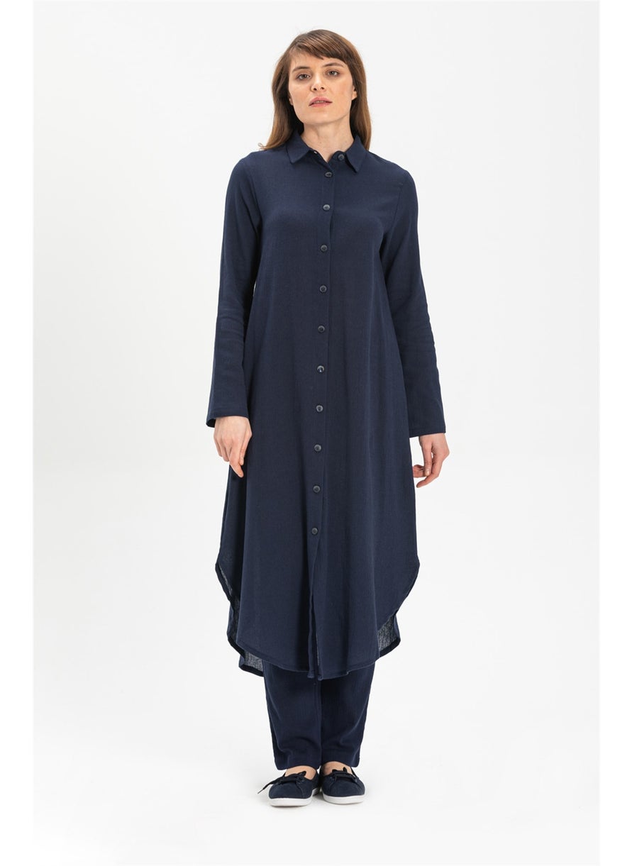 Edanur Şile Cloth Tunic Navy Blue Lcvt