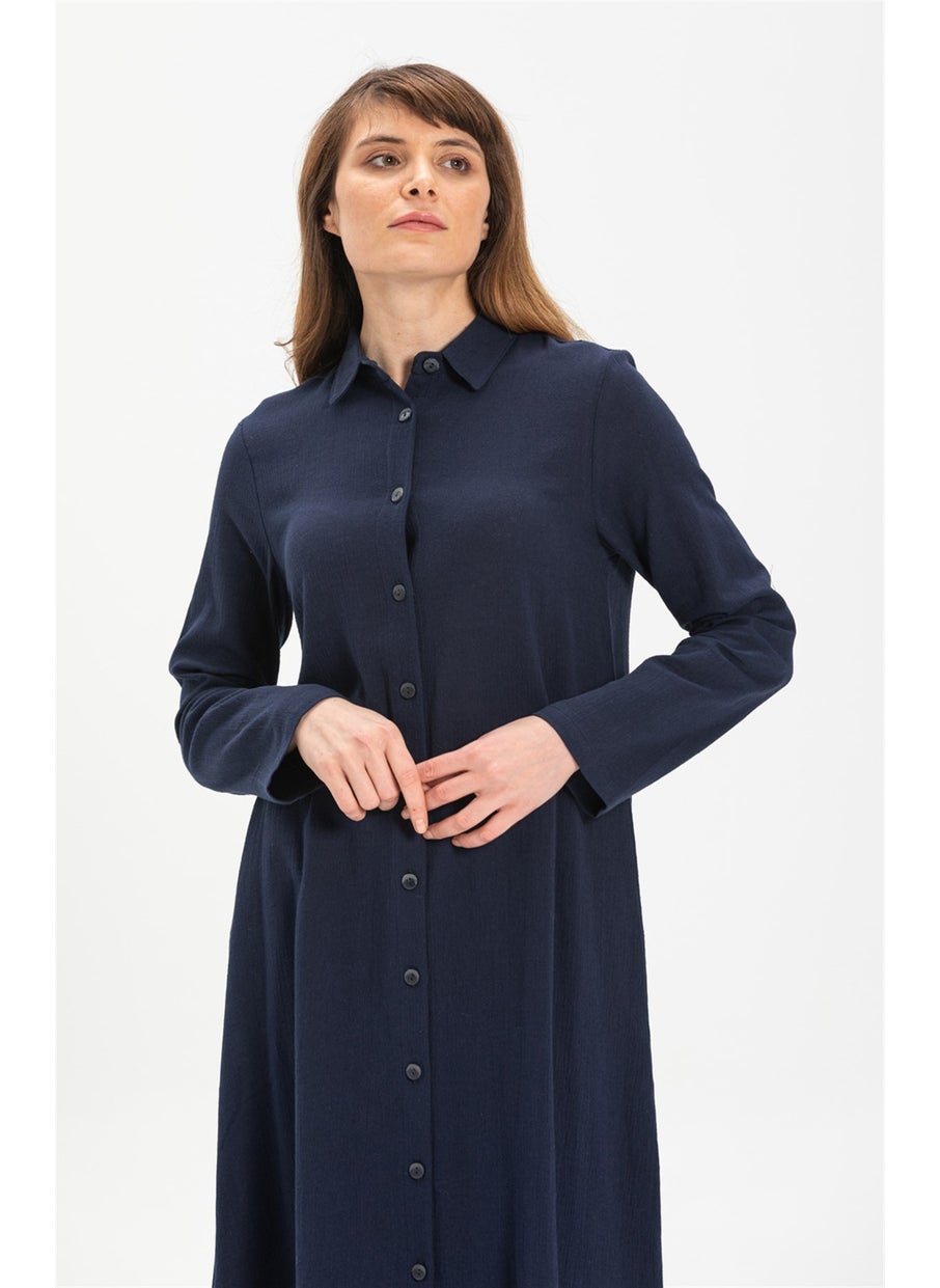 Edanur Şile Cloth Tunic Navy Blue Lcvt