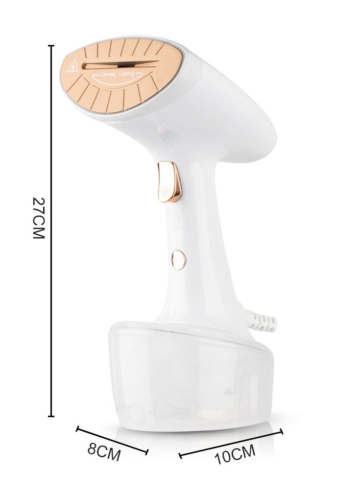 Garment Steamer Iron, 1600W Handheld Clothes Steamer with 30s Fast Heat-Up, 300ML Portable Wrinkle Remover for Home and Travel