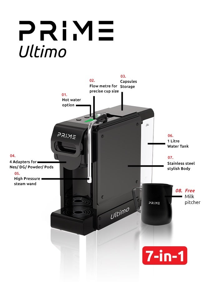 Prime Ultimo 7 in 1 Espresso Machine