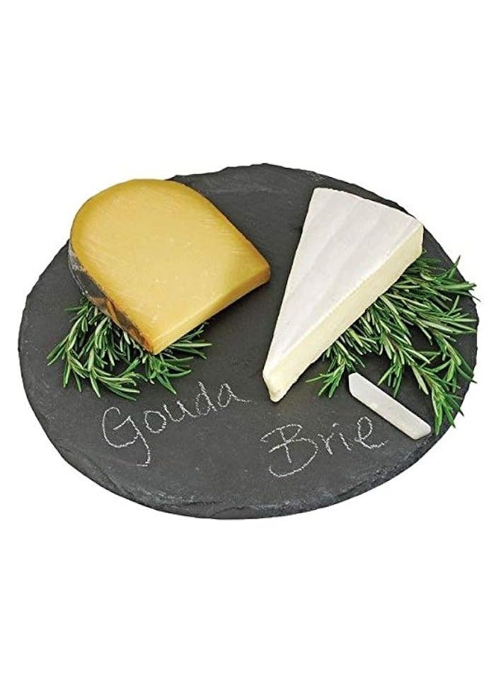 Round Slate Plate, 30 Cm , Black, Sl0011 , 1 Pc