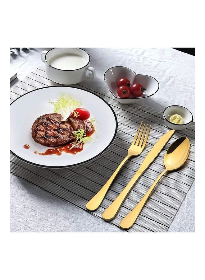 20-Piece Stainless Steel Flatware Cutlery Set Gold 25 x 8 x 5cm